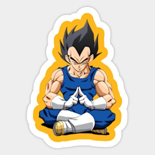 Vegeta Meditation Inner peace fan art Sticker